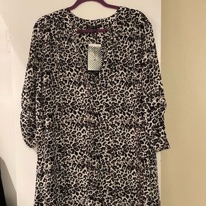 Como Black leopard print tunic